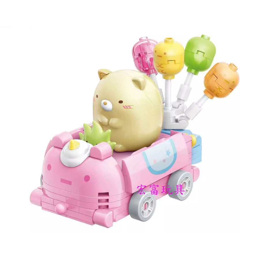 KEEPPLAY 積木 角落小夥伴 氣球小車系列 貓&雜草